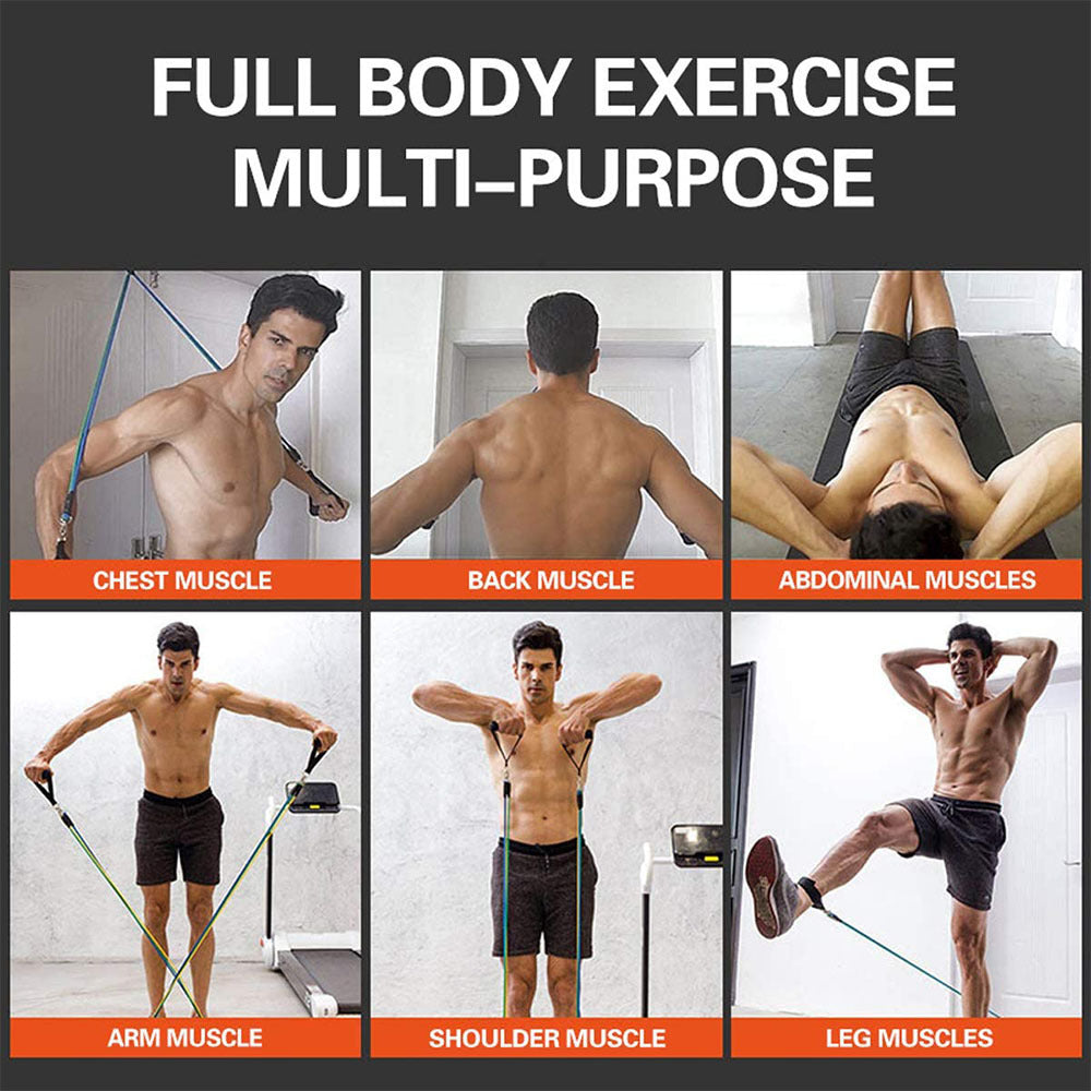 🔥 Rally Resistance Bands Set (11 PCS) – Build Strength & Flexibility with Pro-Grade Latex Tubes