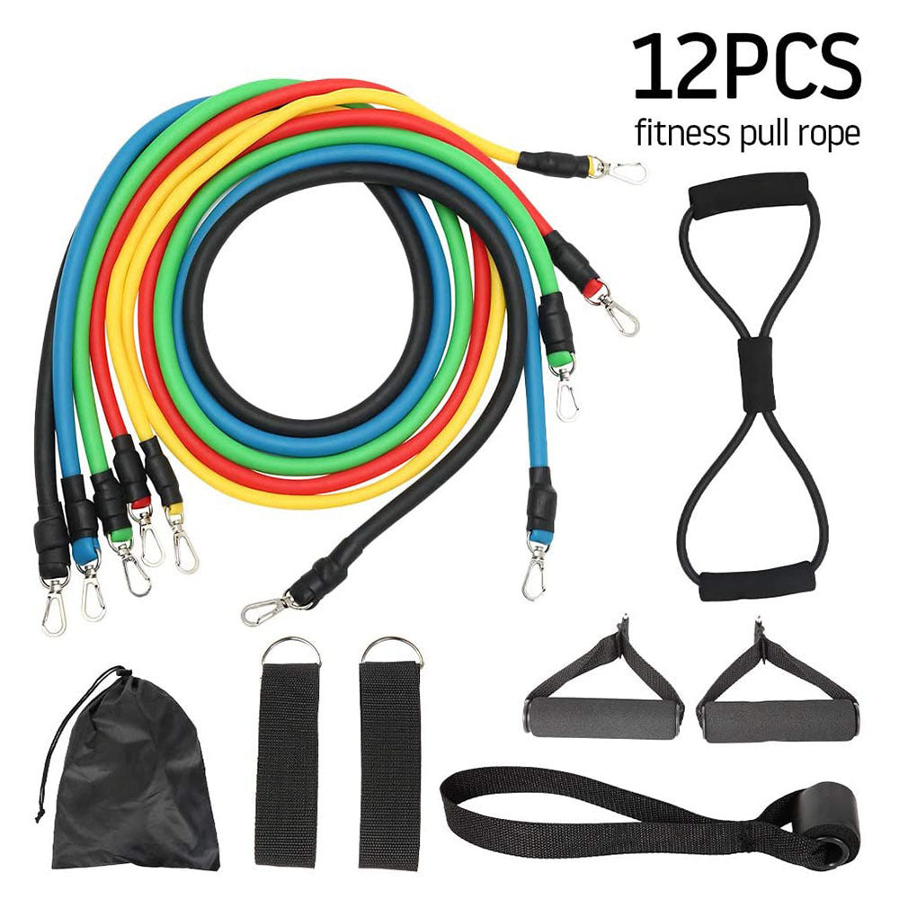 🔥 Rally Resistance Bands Set (11 PCS) – Build Strength & Flexibility with Pro-Grade Latex Tubes