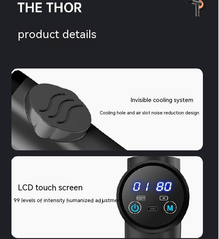 Pro-Level Muscle Massage Gun – Silent Power for Total Body Relief