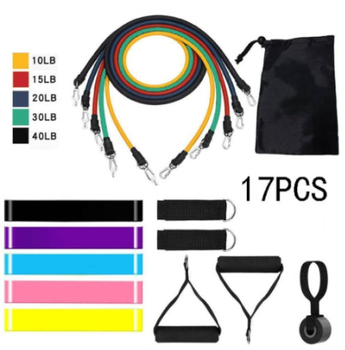 🔥 Rally Resistance Bands Set (11 PCS) – Build Strength & Flexibility with Pro-Grade Latex Tubes